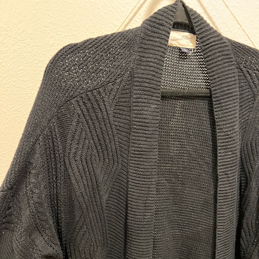 Black knitted cardigan